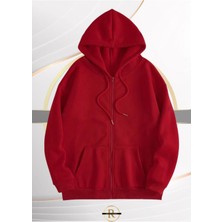 Risil-Nu Company Yeni Sezon Pamuklu Içi Şardonlu Kapüşonlu Cepli Sweat Ceket
