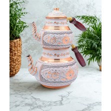 UltraMint Şık ve Dayanıklı 2 No Bakır Çaydanlık Takımı, Zarif Tasarım ve Yüksek Kalite