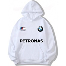 Risil-Nu Company 3 Iplik Kalın Şardonlu Petronas Baskılı Oversize Model Kapüşonlu Hoodie