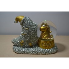 PremiumPort Işıklı Unicorn Temalı Şapkalı Ay Dede Kalemlik, Sulu Küre, Eğlenceli Dekor