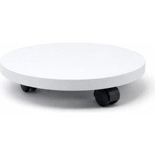 Mobilyacın Yuvarlak Ahşap Saksı Altlığı Damacana Tüp Saksı Sehpası