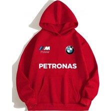 Risil-Nu Company 3 Iplik Kalın Şardonlu Petronas Baskılı Oversize Model Kapüşonlu Hoodie