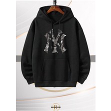 Risil-Nu Company Yeni Sezon Damask Baskılı 3 Iplik Içi Şardonlu Oversize Kapüşonlu Sweatshirt