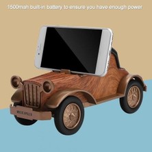 Storemax Retro Ahşap Araba Şekilli Kablosuz Bluetooth Hoparlör – 1800MAH Şarjlı, 10W Güçlü Ses, Usb/tf/aux Destekli, Hi-Fi, Telefon Standlı Dekoratif Nostaljik Müzik Hoparlörü | A9