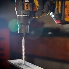 Storemax DX12SET 18VOLT/2.0AH Li-Ion Çift Akülü Kömürsüz Profesyonel Şarjlı Darbeli Matkap + DA01903 201 Parça Delme/vidalama Uç Seti