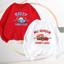 Risil-Nu Company Yeni Sezon 3 Iplik Şardonlu Yılbaşına Özel Oversize Sally ve Mcqueen Sıfır Yaka 2'li Sweatshirt