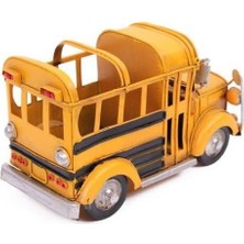 Storemax Otantik Çarşı Dekoratif Metal Araba Okul Otobüsü Kalemlik 1510A-8279