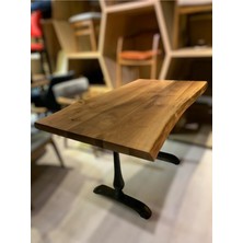 Mobilyacın Cafe Masa Ahşap Kütük Masa Damla Ayak