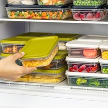 Storemax 4 Adet Buzdolabı Organizeri – Pp Plastik Şeffaf ve Ayarlanabilir Saklama Kabı, Gıdaları Taze Tutan Fresh Box, Çok Amaçlı,mikrodalga ve Bulaşık Makinesi Uyumlu (Beyaz, 500 Ml)