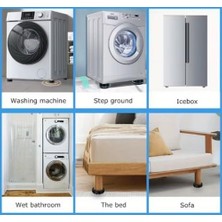 Storemax 4 Adet, Çamaşır Makinesi, Bulaşık Makinesi, Kurutma, Kanepe ve Beyaz Eşya Tabanlık Stoper Titreşim Engelleyici, Siyah