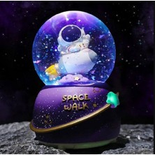 PremiumPort Büyük Boy Astronot Temalı Kar Küresi, Eğlenceli ve Şık Dekorasyon Parçası