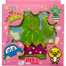 Elegantshop 5d Yapışan Boncuk Goblen Mozaik Tablo Pano 15*15 cm Kaktüs