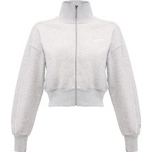 Reebok Brooklyn Cropped Bomber Gri Kadın Eşofman Üstü