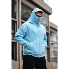 Risil-Nu Company Unisex  Full Fermuarlı Kapüşonlu Ninja Tarzı  Sweatshirt – Maskeli ve Yüksek Konforlu Tasarım