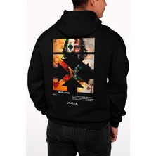 Risil-Nu Company Unisex Siyah Joker Off Baskılı Oversize Kapüşonlu Sweatshirt