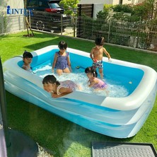 Toha Intex Swim Center Şişme Aile Havuzu 262×175×56 cm 770 L | Geniş Duvarlı, Tahliye Tapalı (6+), Mavi