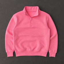 Risil-Nu Company Unisex 3 Iplik Yeni Sezon Premium Kumaş Yarım Fermuarlı Tekli Sweatshirt
