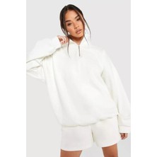 Risil-Nu Company Yeni Sezon Içi Şardonlu Kışlık Yarım Fermuarlı Kalın Sweatshirt