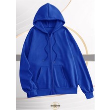 Risil-Nu Company Yeni Sezon Pamuklu Içi Şardonlu Kapüşonlu Cepli Sweat Ceket