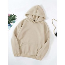 Risil-Nu Company 3 Iplik Kalın Şardonlu Brooklyn Baskılı Oversize Model Kapüşonlu Hoodie