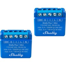 Storemax Plus 1 Mini | Wi-Fi ve Bluetooth Akıllı Şalter Rölesi, 1 Kanal 8 A | Ev Otomasyonu | Alexa ve ile Uyumlu | Ios Uygulaması | Hub Gerektirmez | Kuru Kontaklar (2 Paket)