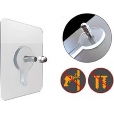 Storemax Ephase 8 Adet Kendinden Yapışkanlı Çok Amaçlı Şeffaf Banyo Mutfak Askı Tablo Saat Raf Asma Aparatı