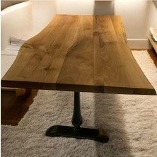 Mobilyacın Cafe Masa Ahşap Kütük Masa Damla Ayak