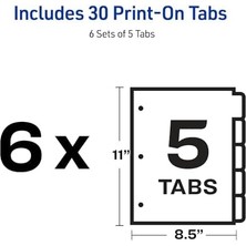 Storemax Fotokopi Makinesi/lazer/mürekkep Püskürtmeli Indeks Bölücüler (20416)
