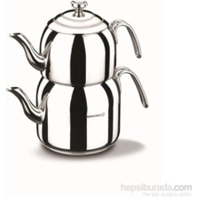 UltraMint Beyaz A057 Droppa Maxi Çaydanlık Takımı, Şık ve Dayanıklı Çelik Tasarım