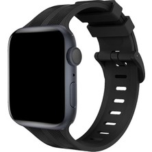 Shepherds Apple Watch Ultra 1/2 49MM ve 42/44/45/46MM Uyumlu KR408 Çizgili Silikon Kordon