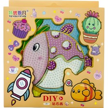 Elegantshop 5d Yapışan Boncuk Goblen Mozaik Tablo Pano 15*15 cm Balon Balık