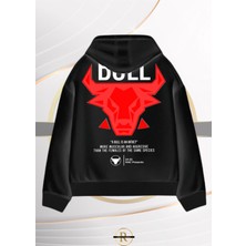 Risil-Nu Company Yeni Sezon Baskılı Unisex Içi Şardonlu Pamuklu Oversize Kapüşonlu Sweatshirt