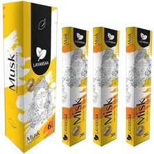Storemax Layansaa Musk (Misk) Kokusu Özel Aroma Kokusu Agarbatti Arınma Meditasyon 20 Adet 1 Paket Çubuk Tütsü