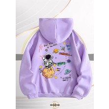 Risil-Nu Company Yeni Sezon Trend Unisex 3 Iplik Galaxy Sırt Baskılı Oversize Sweatshirt