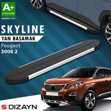 S-Dizayn Peugeot 3008 2 Skyline Aluminyum Yan Basamak 183 cm 2016-2023 A+ Kalite