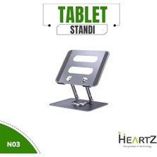 Storemax 360 Derece Sonsuz Pozisyonda Dönebilen Katlanabilir Metal Alaşımlı Yükseklik ve Açı Ayarlı Kaydırmaz Telefon ve Tablet Standı (Tablet Standı N03)