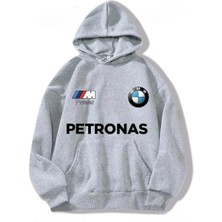 Risil-Nu Company 3 Iplik Kalın Şardonlu Petronas Baskılı Oversize Model Kapüşonlu Hoodie