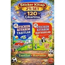 60 Çıkartmalı Sticker Kitabı –eğitici Etkinlik Kitabı (Hayvanlar - Taşıtlar) - 2'li