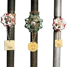 Storemax Brady Boş Valf Etiketleri - Yuvarlak Pirinç Etiketler, 1-1/2" Çap, B-907 (25'li Paket) - 23210