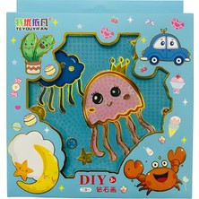 Elegantshop 5d Yapışan Boncuk Goblen Mozaik Tablo Pano 15*15 cm Deniz Anası