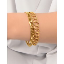 Kuyumcu Nurettin 7.10 gr (Gram) Ikili Kombin Samanyolu & Dallas Kunyee 22 Ayar Altın