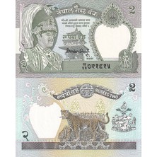 Emir Collection Nepal 1987 Yılı 2 Rupees Yabancı Kağıt Para Çil (Unc) Koleksiyon Para
