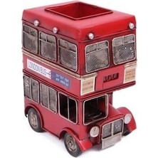 Storemax Otantik Çarşı Dekoratif Metal Araba Londra Şehir Otobüsü Kalemlik 1010E-2060-1
