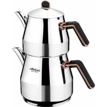 UltraMint Elmas Aile Bakır Kulp Çaydanlık, Şık ve Dayanıklı Tasarım