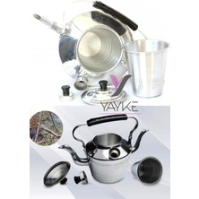 UltraMint 3 Litre Çift Emzikli Çift Taraflı Alüminyum Çaydanlık, Kamp ve Piknik Için