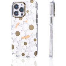 Ceponya iPhone 14 Pro Max Kılıf Magsafe Şarj Özellikli Papatya Desenli Kapak