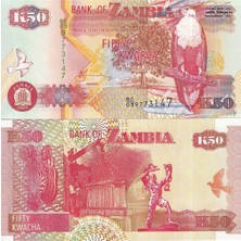 Emir Collection Zambiya 2009 Yılı 50 Kwacha Yabancı Kağıt Para Çil (Unc) Koleksiyon Para