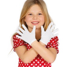 NessiWorld Beyaz Renk Çocuk Boy Likralı Pandomim Eldiveni