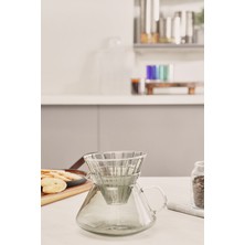 UltraMint Borosilikat Cam Dripper ve Filtre Kahve Demleme Seti 650 ml Grey