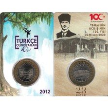 Emir Collection 2020 Yılı Tbmm'nin 100. Yılı ve 2012 Yılı Türkçe Olimpiyatları 1 Lira Özel Kitinde Çil